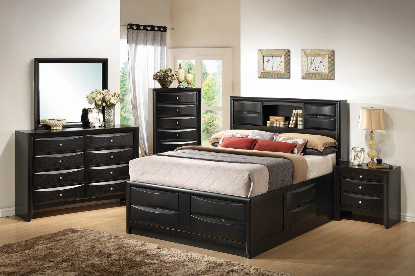 Briana Transitional Black Bed