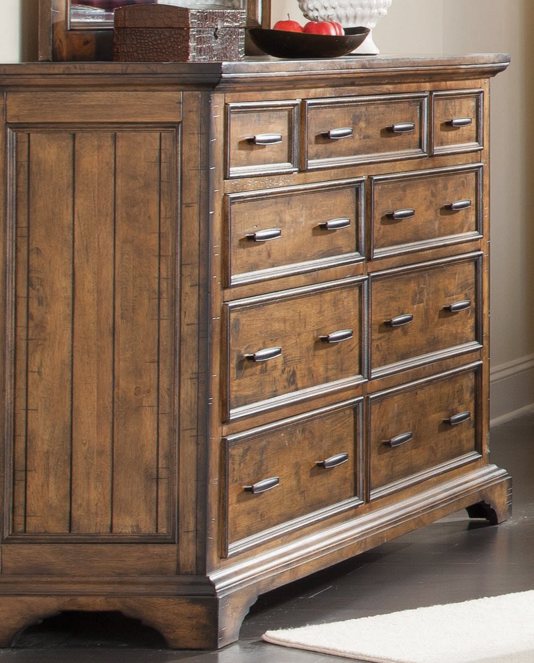 Elk Grove Rustic Nine-Drawer Dresser