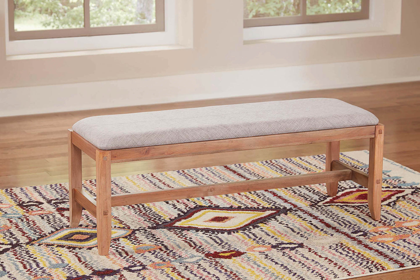 Scott Living Auburn White-Washed Bench