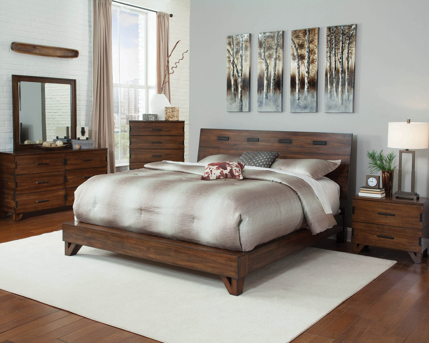 Yorkshire Contemporary Dark Amber and Coffee Bean Bed