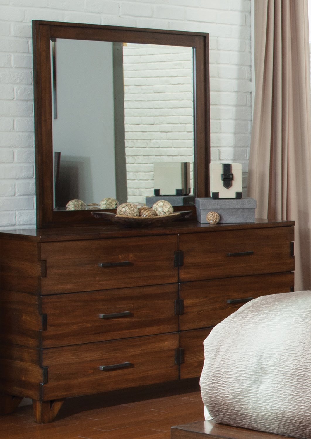 Yorkshire Dark Amber and Coffee Bean Mirror