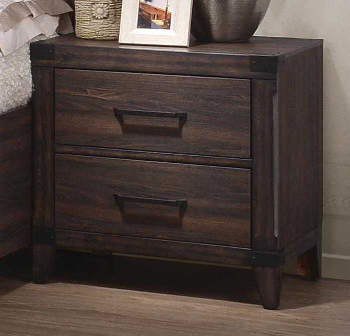 Richmond Rustic Dark Grey Oak Nightstand