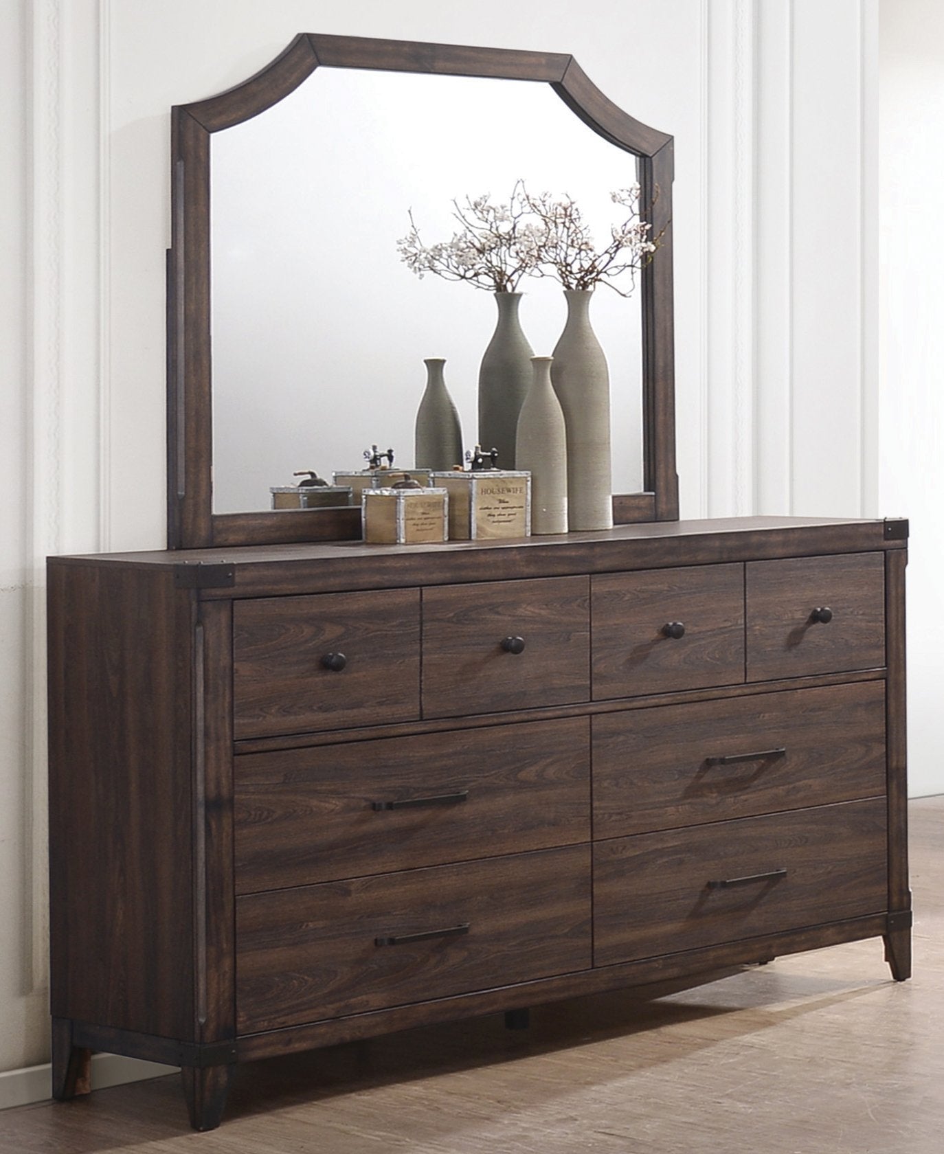 Richmond Rustic Dark Grey Oak Mirror