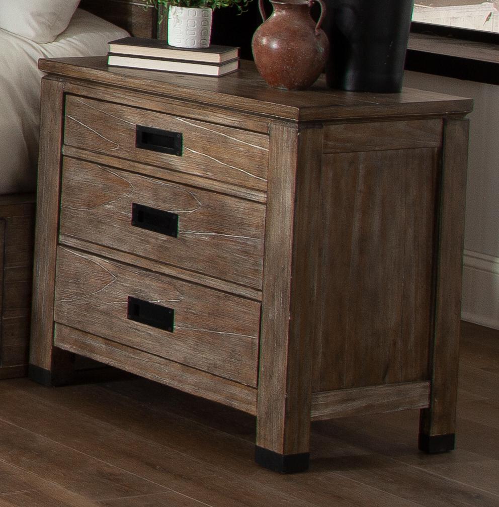 Meester Rustic Barn Door Nightstand