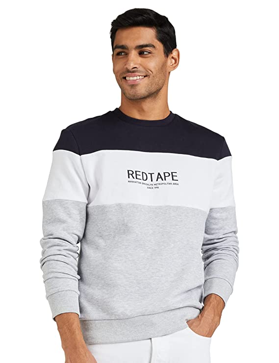 Red Tape Men's Cotton Crew Neck Sweatshirt