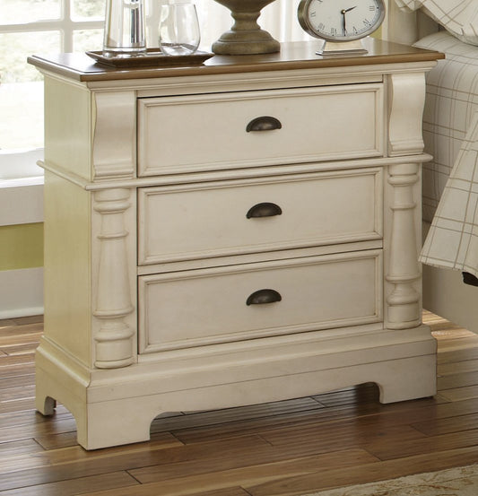 Oleta Cottage Three-Drawer Nightstand