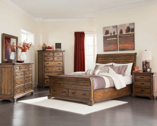 Elk Grove Rustic Vintage Bourbon Bed