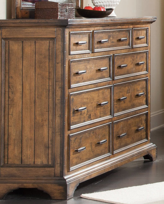 Elk Grove Rustic Nine-Drawer Dresser