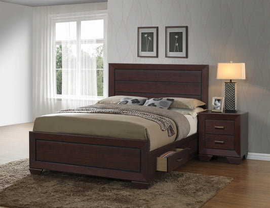 Fenbrook Transitional Dark Cocoa Bed