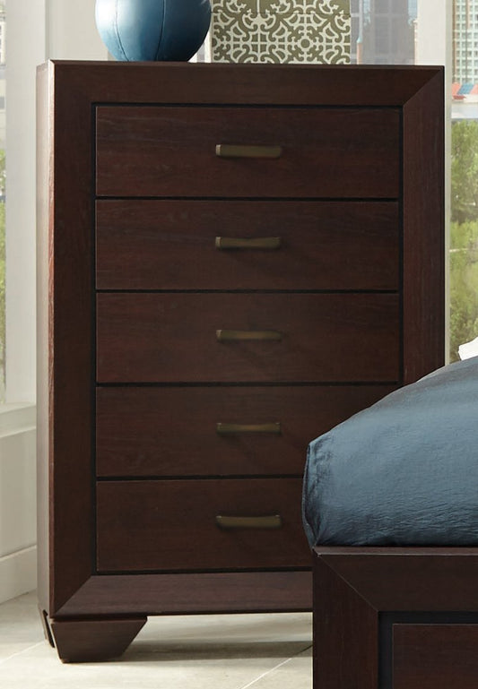 Fenbrook Dark Cocoa Five-Drawer Chest