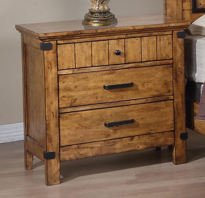 Brenner Rustic Honey Nightstand