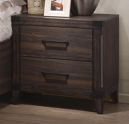 Richmond Rustic Dark Grey Oak Nightstand