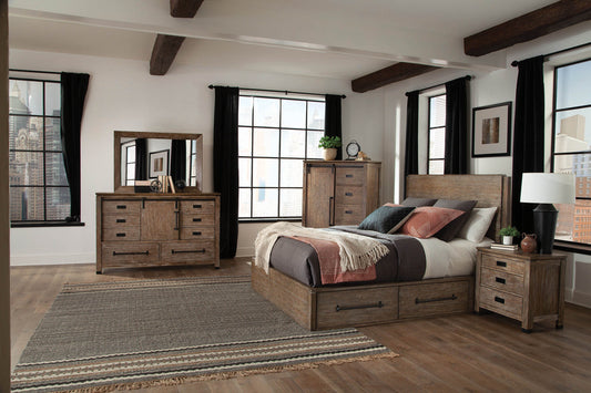 Meester Rustic Barn Door Bed