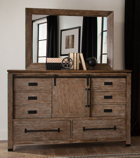 Meester Rustic Barn Door Dresser