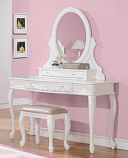 Caroline White Vanity Desk