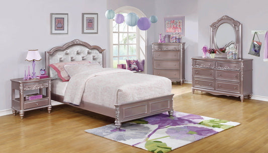 Caroline Metallic Lilac Bed