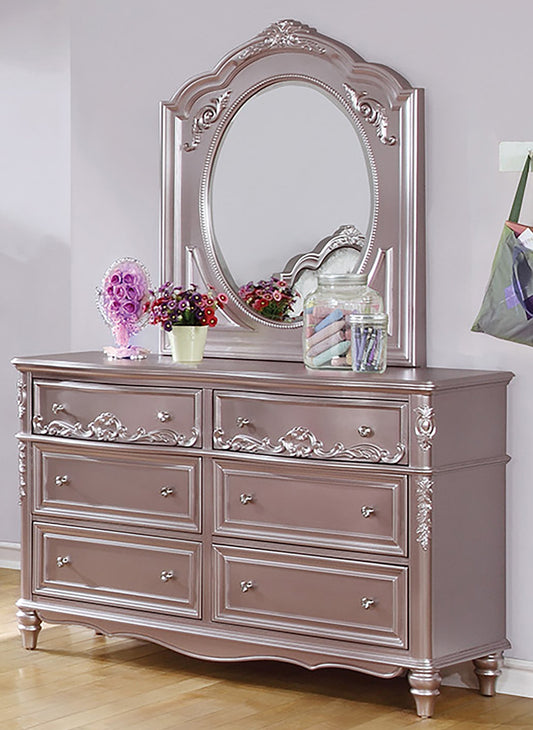 Caroline Metallic Lilac Dresser