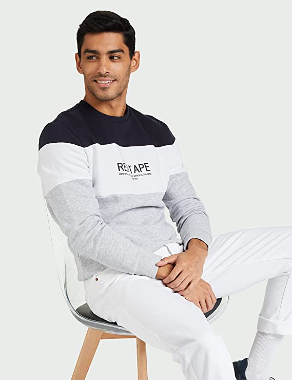 Red Tape Men's Cotton Crew Neck Sweatshirt